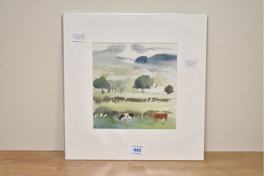 *Local Interest* Fiona Clucas (British Contemporary) Gouache 'Lythe Valley Mist', an abstract - Image 2 of 4