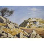 *Local Interest* Geoffrey H Pooley (British 1908-2006) watercolour, a view of snow capped