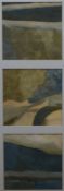 *Local Interest* Val Winterbottom (British Contemporary) Watercolour triptych, comprising of