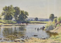 *local interest* Reginald Aspinwall (British 1858-1921) watercolour 'An Autumn Afternoon on The