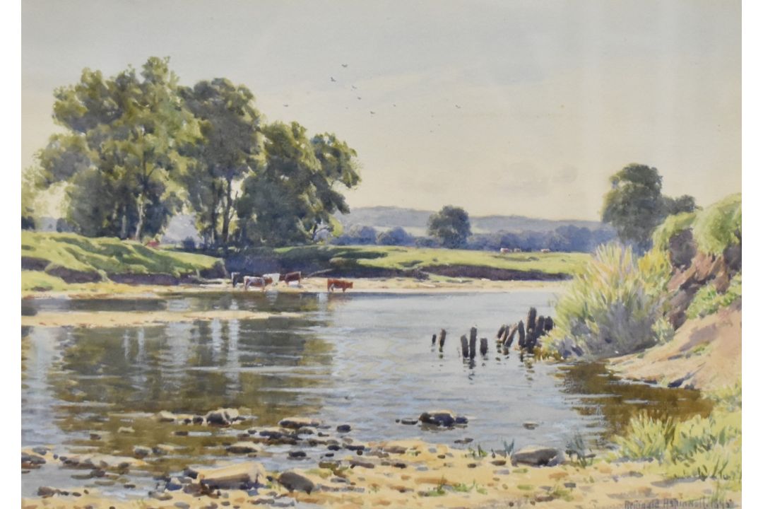 *local interest* Reginald Aspinwall (British 1858-1921) watercolour 'An Autumn Afternoon on The - Image 1 of 5