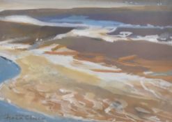 *Local Interest* Fiona Clucas (British Contemporary) Mixed media on paper 'Sands, Jenny Browns