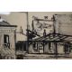A 20th Century Parisian street scene in ink, location and date (1958) lower right alongside - Image 3 of 5