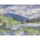 *Local Interest* Fiona Clucas (British Contemporary) Mixed media on paper 'Summer Loch with - Image 1 of 5