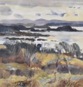 *Local Interest* Fiona Clucas (British Contemporary) Mixed media on paper 'Southerley View,