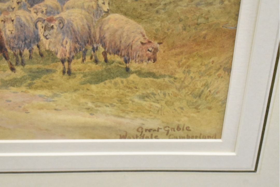 *Local Interest* Charles Pigott (British 19th Century) Watercolour 'Great Gable, Wasdale - Image 4 of 5