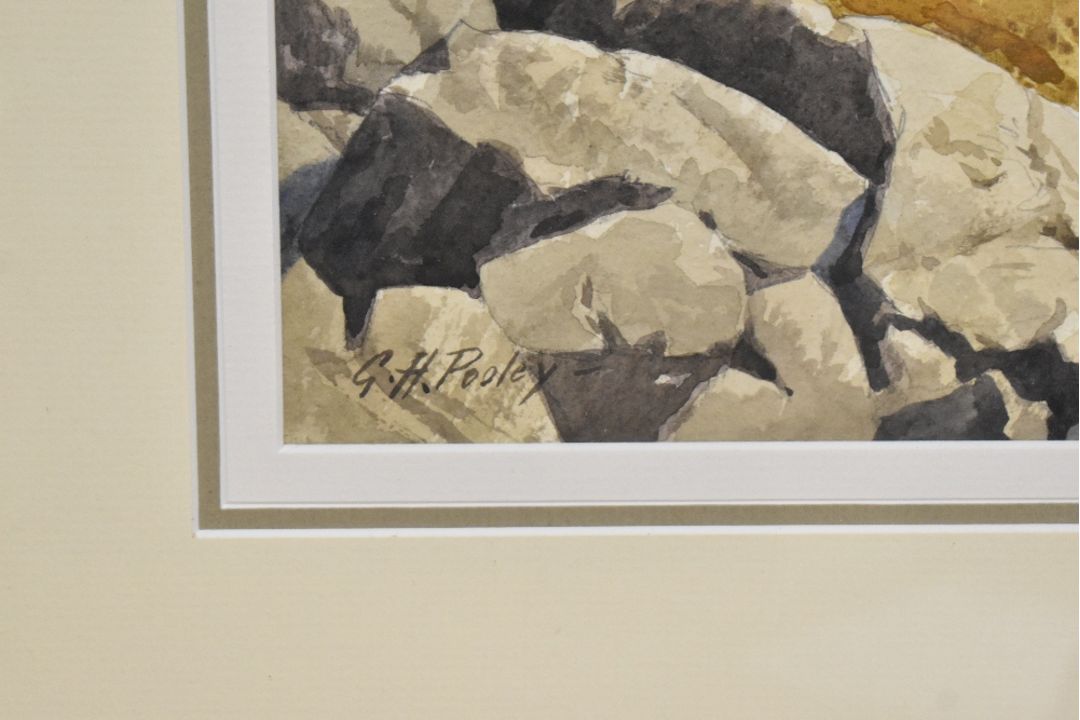 *Local Interest* Geoffrey H Pooley (British 1908-2006) watercolour, a view of snow capped - Image 3 of 4