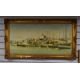 A 20th Century impressionistic oil on canvas, depicting a Mediterranean town harbour, signed - Image 2 of 4