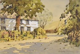 *Local Interest* R Martin Tomlinson (British b.1945) Watercolour 'Common Farm Windermere', a Lake