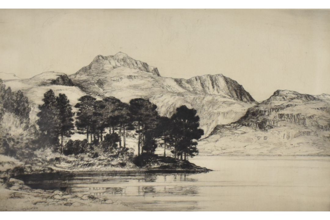 *Local Interest* After Reginald Green (British 1884 - 1971) Drypoint Etching 'Blea Tarn and Langdale - Image 1 of 4