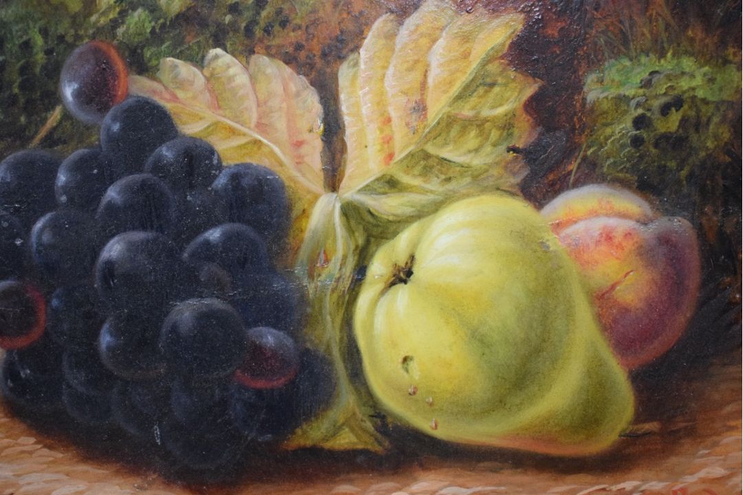 E.L Poole (British 19th/20th century) oil on board, an outdoor still life study with moss and autumn - Image 3 of 5