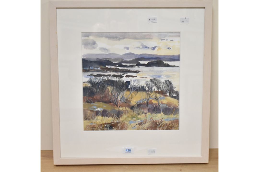 *Local Interest* Fiona Clucas (British Contemporary) Mixed media on paper 'Southerley View, - Image 2 of 4