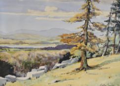 Walter Taylor (British 20th Century) Watercolour 'Fairy Steps', an autumnal landscape study,