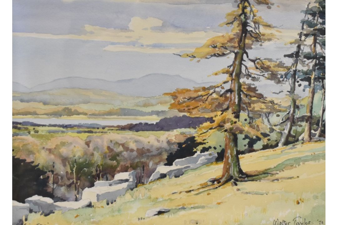 Walter Taylor (British 20th Century) Watercolour 'Fairy Steps', an autumnal landscape study, - Image 1 of 4