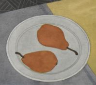 Moria MacGregor (Scottish 1931 - 2016) Watercolour 'Santa Maria Pears', a still life fruit study,