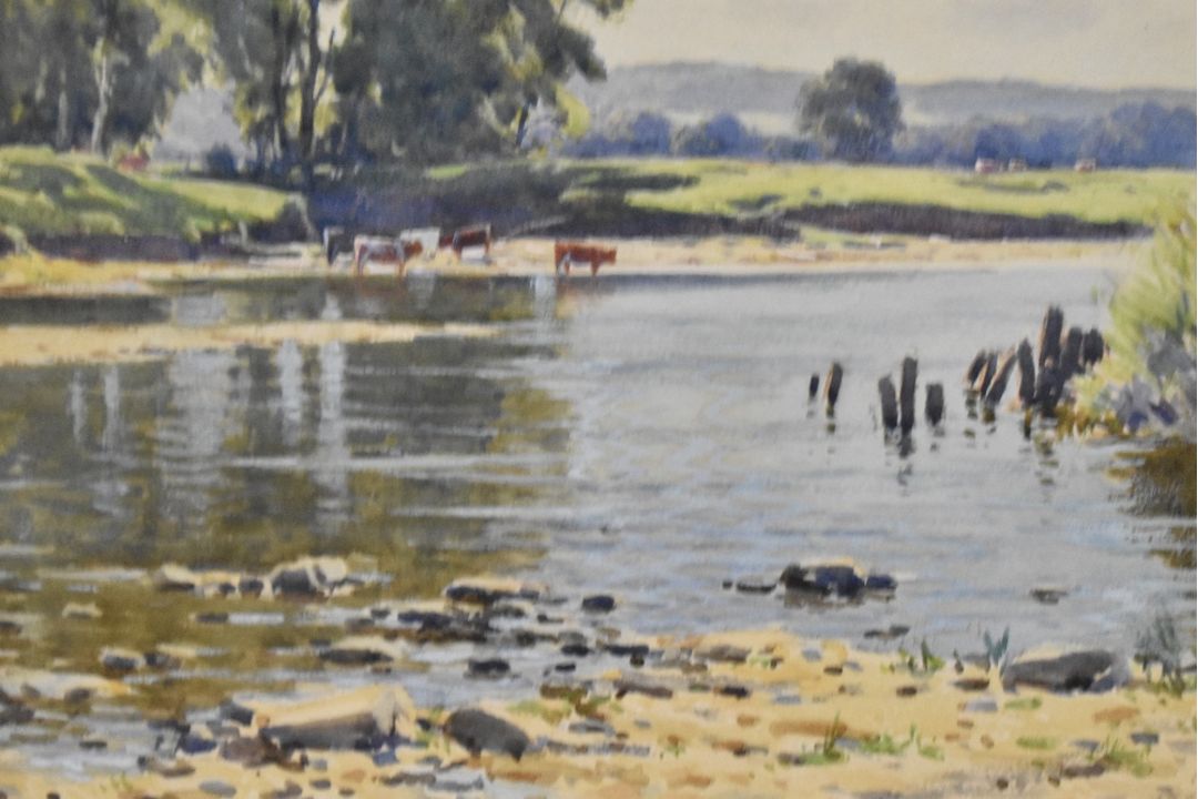 *local interest* Reginald Aspinwall (British 1858-1921) watercolour 'An Autumn Afternoon on The - Image 4 of 5