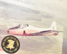A collection of seven Royal Air Force photographic colour prints, each within moulded wooden