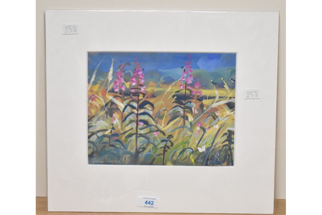 *Local Interest* Fiona Clucas (British Contemporary) Mixed Media 'Levens Moss, Summer', a meadow - Image 2 of 4