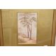 Two 19th century English school watercolours (diptych) a study of trees and lake scene with - Image 4 of 4