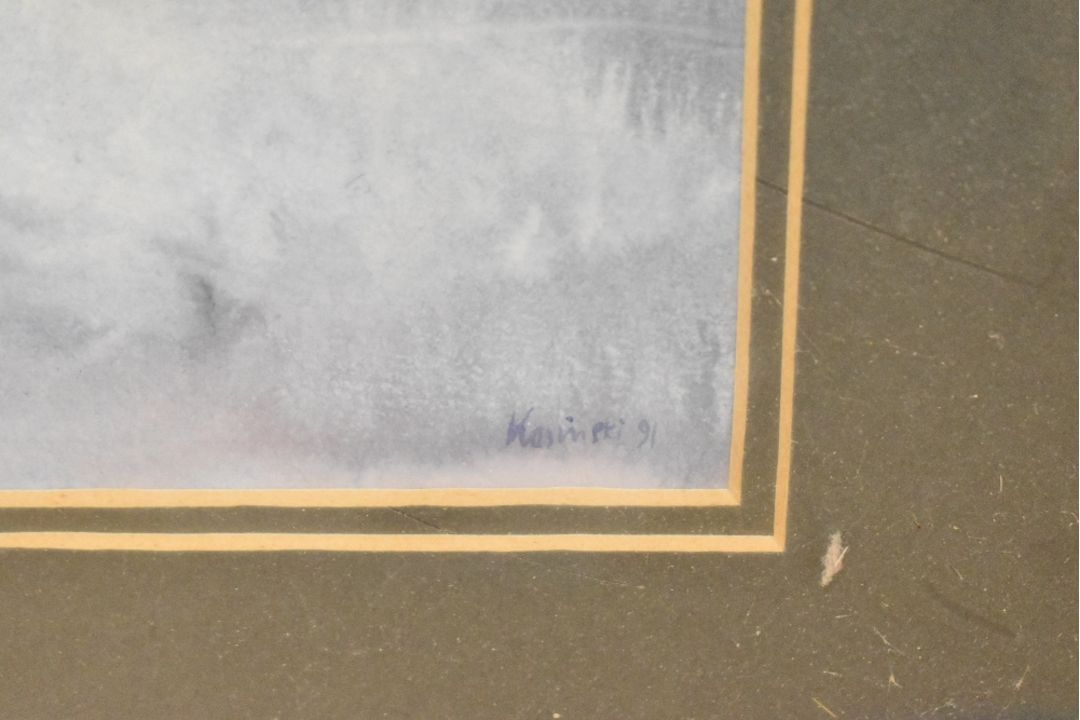 *Local Interest* George Kosinski (British b.1952) Watercolour, an abstract study of the sky in - Image 3 of 3