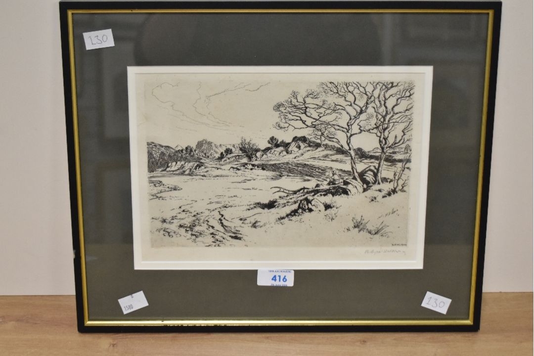 *Local Interest* After Bernard Eyre Walker (British 1887-1972) Drypoint etching 'Near Low - Image 2 of 3