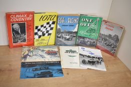 Motor Racing. Includes: 500 C.C. Racing; Formula Junior; etc. (8)