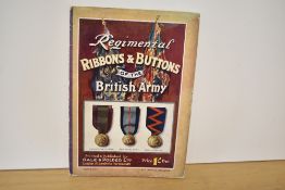 Military. Gale & Polden Ltd. Regimental Ribbons & Buttons of the British Army. Large folding