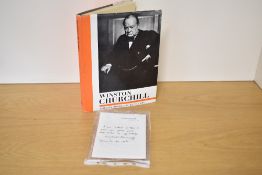 Winston Churchill. Two items. A facsimile letter from November 1961, thanking the recipient for