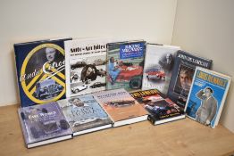 Motoring. Biographies. Hardbacks in dust jackets. (10)