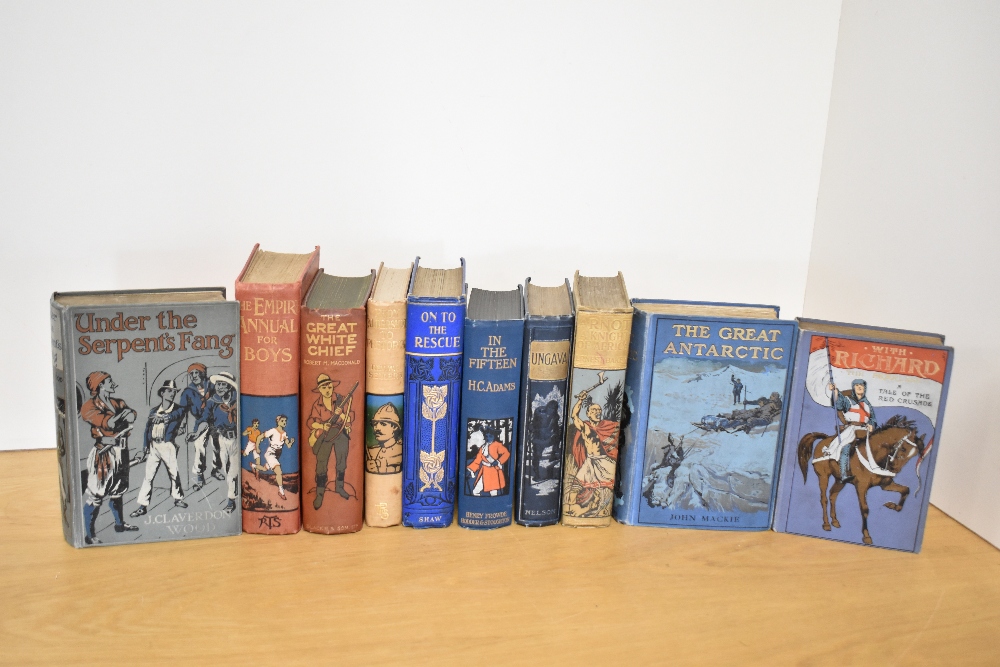 Children's. Vintage Adventure Stories for Boys. Decorative cloth-bound selection. (10)