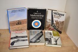 Guns and Shooting. A small selection. Hardbacks in dust jackets. (6)
