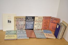 Poetry. A selection of 20th Century Poets, including: W. H. Auden; Siegfried Sassoon; Norman
