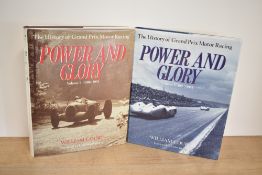 Motoring. Court, William - Power and Glory. Volumes one and two, 1988 & 1990. Hardbacks in dust