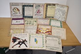 Poetry & Prose. The Chapbook (A Monthly Miscellany). London: The Poetry Bookshop. A broken run of