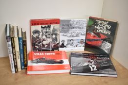 Motoring. Racing Drivers. Histories and biographies. Hardbacks in dust jackets. (10)