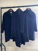 Three 20th century vintage midlength wool car coats, to include a black Windsmoor in 100% Pure New