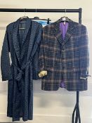 Assorted vintage men's wear and accessories to include MaGee wool jacket in purple and yellow