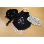 Three early 20th century and later beaded bags to include sage and beige intricately decorated