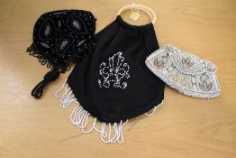 Three early 20th century and later beaded bags to include sage and beige intricately decorated