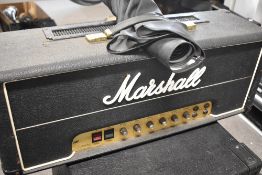 A vintage Marshall amp head, being Super Bass 100W, Mk II, circa 1980, plate serial number S/A