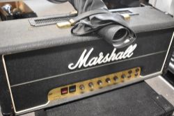 A vintage Marshall amp head, being Super Bass 100W, Mk II, circa 1980, plate serial number S/A