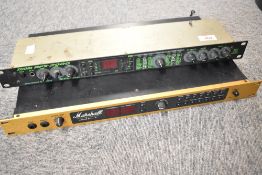 Two rackmount effects being; Marshall JMP-1 Valve midi pre amp and a Zoom RFX - 2000, no power