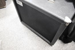 A Session twin speaker extenstion cabinet, probably loaded with Celestion Greenbacks (2 x 10) ,