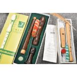 Two vintage recorders being A MOECK Flöte Blockflöte A70/1234 and a Moellenhauer Blockflöte, boxed