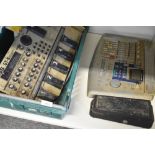 A selection of recording and live equipment, in very grubby condition, includes Boss GT-6 and Tascam