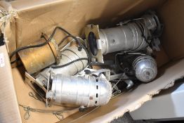 A selection of vintage Par Can stage lights, including Pulsar PAR 36, and DTS MOD P/30 CAN (100W
