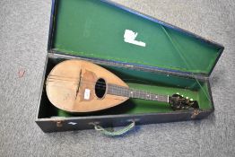 A traditional bowl back mandolin , probably early 20th Century, stamped to body 'Salvatori
