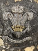 Pembroke Yeomanry (Cavalry) Undress Officer's Sabretache, 25cm x 29cm, black leather pouch with