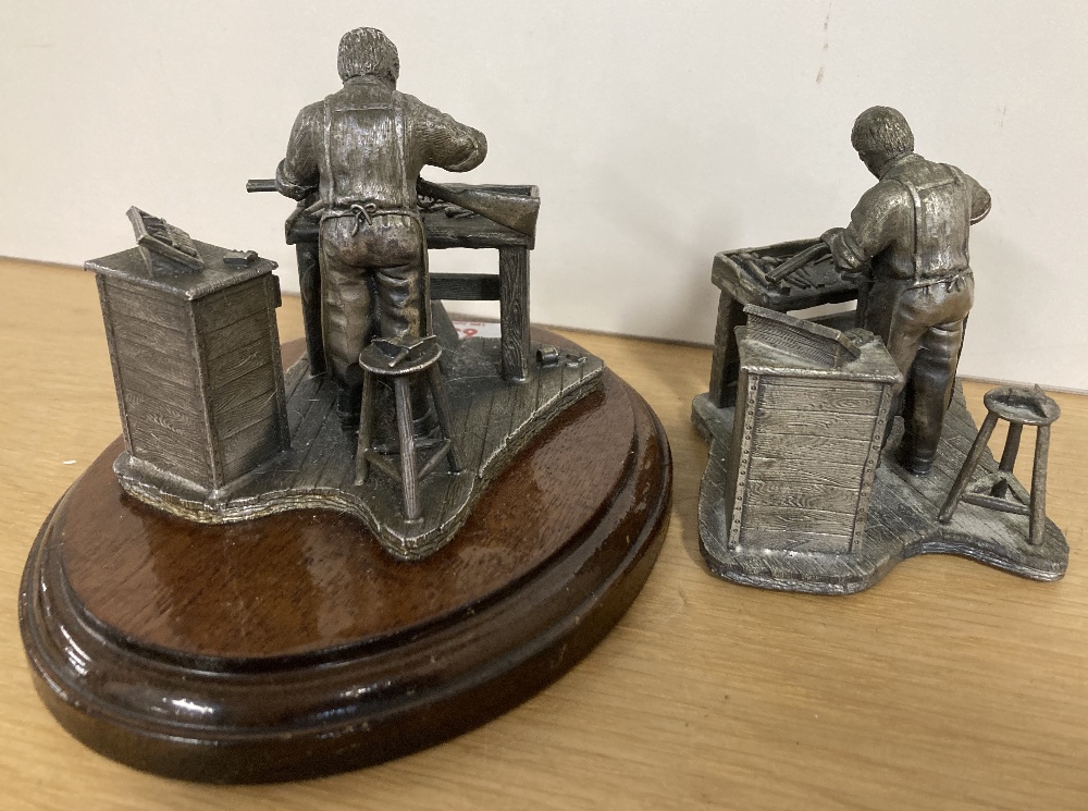 English Miniature Fine Art Sculptures from the Evergreen Collection, cast pewter figures of The - Image 2 of 5