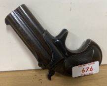 Remington Double Derringer .41 rimfire pistol, Third Model 1888-1911 with over and under nickel